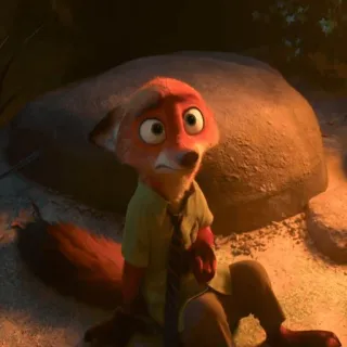 😟 Nick Wilde Zootopia raposa, desconforto, preocupado, desenho animado, animal, zootopia telegram sticker