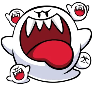 👻 Boo Mario Бу, Призрак, Super Mario, Nintendo telegram sticker