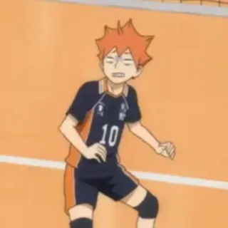 🤡 Hinata Shoyo Haikyuu Hinata Shoyo, Anime, Siatkówka, Haikyuu, Sport telegram sticker