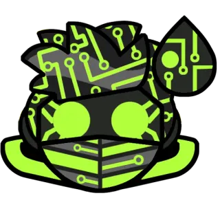 😅 Printplaat, Digitaal, Technologie, Futuristisch, Gloeiend, Groen, Abstract, Technologie telegram sticker