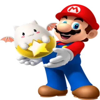 🐣 Mario Mario, video game, estrela, fofo, personagem telegram sticker