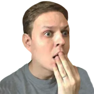🙊 zszokowany, zaskoczony, mężczyzna, emocje, portret, reakcja telegram sticker