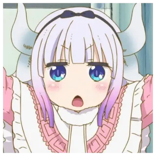 ☁️ Kanna Kamui Miss Kobayashi's Dragon Maid Anime, Dragon, Mignon, Kanna, Loli telegram sticker