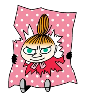🎁 Little My Moomin Cartoon, Wütend, Weiblich, Figur, Mädchen telegram sticker