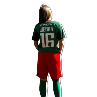 🍬 САПСАН ШЕИНА 16 サッカー, 選手, ユニフォーム, フットボール, スポーツ, アスリート, チーム telegram sticker