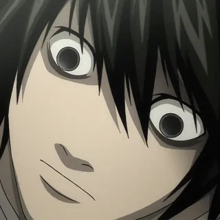 😐 L Lawliet Death Note Anime, Death Note, Detective, L telegram sticker
