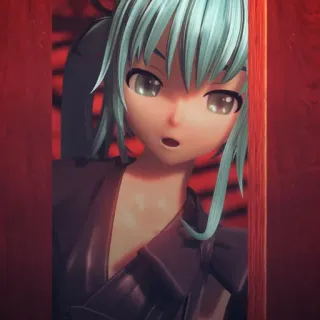 🐬 Anime, Manga, Chica, Personaje, Arte digital, Retrato, Ilustración telegram sticker