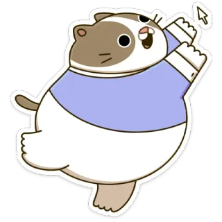 💃 cat, animal, sticker, cartoon, cute, kawaii whatsapp sticker