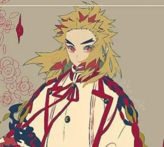 🔥 Kyojuro Rengoku Demon Slayer 动漫, 鬼灭之刃, 炼狱, 杏寿郎, 角色, 漫画 telegram sticker