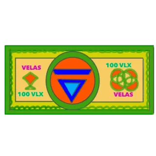 💸 VELAS 100 VLX криптовалюта, деньги, Velas, VLX, цифровая валюта whatsapp sticker
