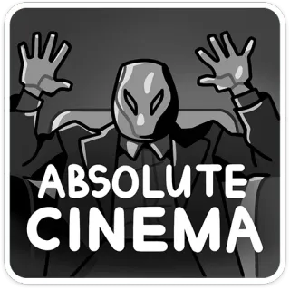 🐍 ABSOLUTE CINEMA cinema, film, films, theater, entertainment telegram sticker
