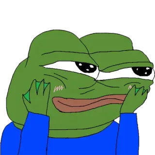 😌 Pepe the Frog Pepe, kikker, meme, internetmeme, uitdrukking, emoticon telegram sticker