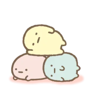 ☹️ น่ารัก, คาวาอิ, สัตว์, การ์ตูน, กอง, ตลก telegram sticker