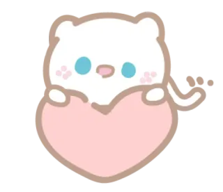 🍦 oso, corazón, lindo, dibujos animados, animal telegram sticker