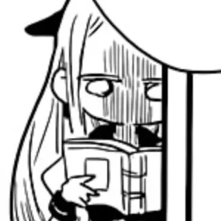 🍼 anime, manga, reading, cute, character telegram sticker