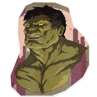 👌 Hulk ฮัลค์, มาร์เวล, ซูเปอร์ฮีโร่, สีเขียว, หนังสือการ์ตูน, โกรธ telegram sticker
