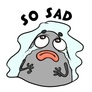 😭 pleurer, triste, dessin animé, larmoyant, émotion telegram sticker
