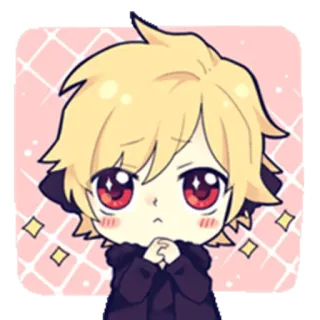 😊 Anime, Mangá, Desenho animado, Chibi, Kawaii, Fofo whatsapp sticker