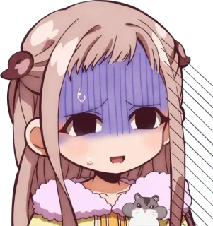 😅 Anime, Dibujo animado, Chica, Personaje, Lindo, Ilustración telegram sticker