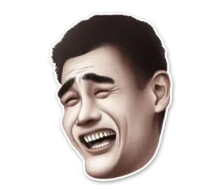 😂 chorando, asiático, rosto, meme, emocional, triste telegram sticker