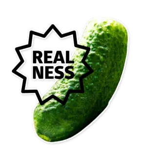 🥒 REAL NESS pickle, food, vegetable, sticker, cucumber, reallness telegram sticker