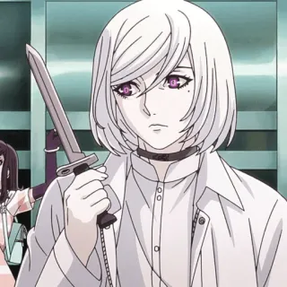 🗡 Anime, Espada, Cabelo branco, Personagem, Fantasia telegram sticker