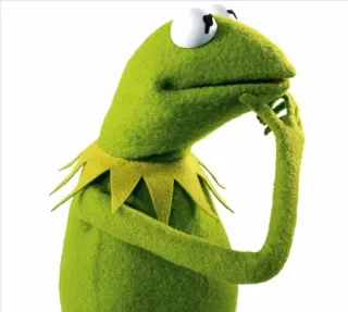 🤔 Kermit kermit the frog, muppet, thinking, green, puppet, meme telegram sticker