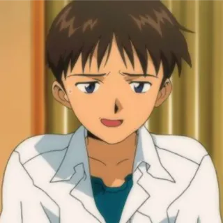 😁 Shinji Ikari Neon Genesis Evangelion アニメ, キャラクター, 悲しい, エヴァンゲリオン, 碇シンジ telegram sticker
