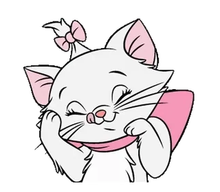 😉 Marie The Aristocats chat, mignon, Disney, dessin animé, animal, chaton, Marie, Les Aristochats telegram sticker
