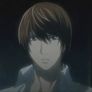 😈 Light Yagami Death Note Anime, Manga, Death Note, Light Yagami, Kira, Personaggio telegram sticker