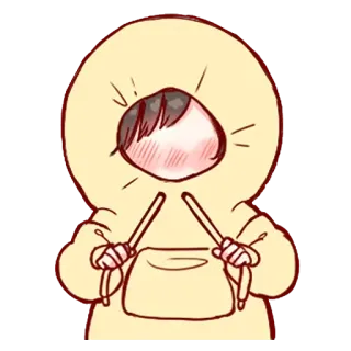 🍬 anime, cute, hoodie, blush, cartoon, drawing, chibi telegram sticker