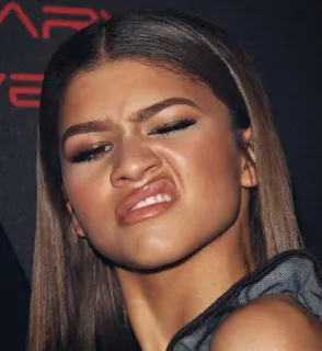 😝 Zendaya Zendaya, attrice, viso, celebrità, espressione telegram sticker