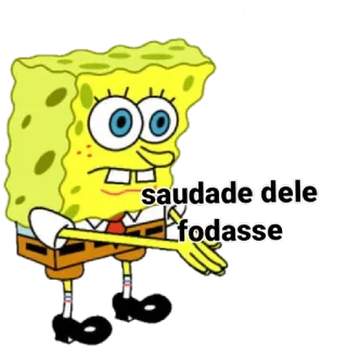 😞 Spongebob saudade dele fodasse cartoon, spongebob, meme, portuguese, profanity telegram sticker
