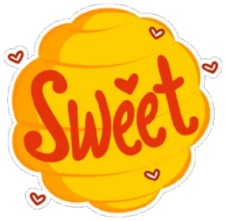 😍 Sweet 달콤한, 하트, 귀여운, 긍정적인, 벌집, 사랑 telegram sticker