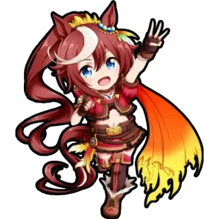 😍 Anime, Chibi, Mignon, Personnage, Cheval, Rousse, Dessin animé telegram sticker