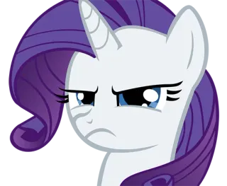 😑 Rarity My Little Pony пони, единорог, мультфильм, животное, лошадь, кобыла, милый, редкость telegram sticker