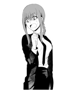 😨 Makima Chainsaw Man anime, manga, chainsaw man, makima, character, serious, suit telegram sticker