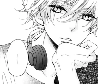 ♥️ ........... Anime, Manga, Auriculares, Chico telegram sticker