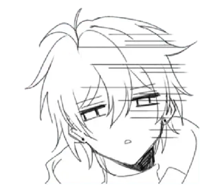 🗿 anime, manga, character, drawing, expression, emotional whatsapp sticker