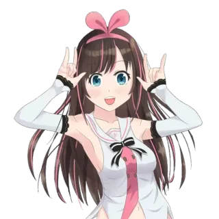 🤘 Kizuna AI Anime, Youtuber Virtual, Kizuna Ai, Vtuber, Idol, Fofo, Garota Anime whatsapp sticker