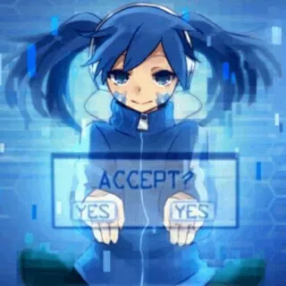 🔮 ACCEPT?
YES YES アニメ, 女の子, 承諾, はい, デジタル, 未来 telegram sticker