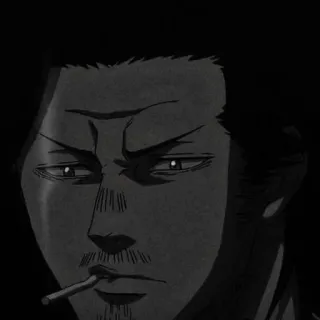 🍚 Yami Sukehiro Black Clover Аниме, Курение, Чёрный клевер, Ями, Манга telegram sticker