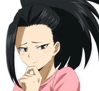 😳 Momo Yaoyorozu My Hero Academia anime, manga, my hero academia, momo yaoyorozu, waifu, fanart telegram sticker