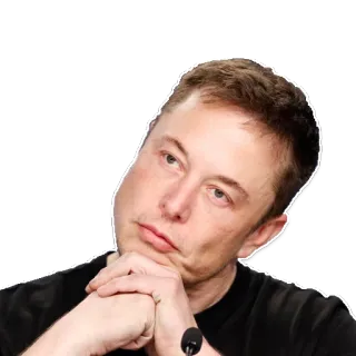 🤔 Elon Musk Elon Musk, tech, business, entrepreneur telegram sticker