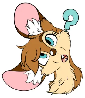 ❓ dessin animé, point d'interrogation, souris, mignon, animal, poilu telegram sticker