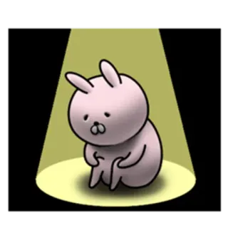 😢 conejo triste, conejo, solo, desesperación, melancolía whatsapp sticker