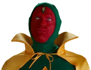🙁 Vision WandaVision Vision, Marvel, WandaVision, Super-héros, Androïde, BD, Vengeur telegram sticker
