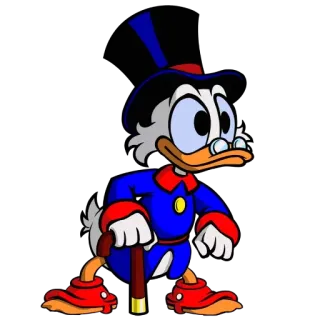 😌 Scrooge McDuck DuckTales dessin animé, canard, personnage, disney, picsou, riche telegram sticker