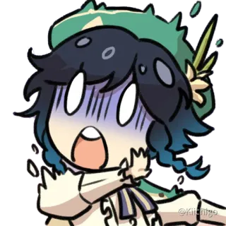 😱 Venti Genshin Impact アニメ, 原神, ウェンティ, キャラクター, ファンアート telegram sticker
