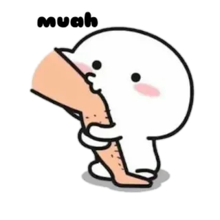 😎 muah beso, pierna, dibujos animados, lindo, amor whatsapp sticker
